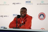 Frances Tiafoe during a press conference at the 2025 Mubadala Citi DC Open (Source: Getty)